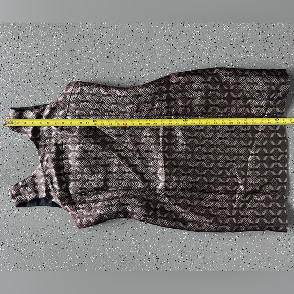 Michael Kors Gold Metallic Sheath Cocktail Dress EUC - Picture 6 of 8